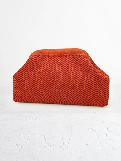 Women's Striped/diamond Dot Cloud Handbag