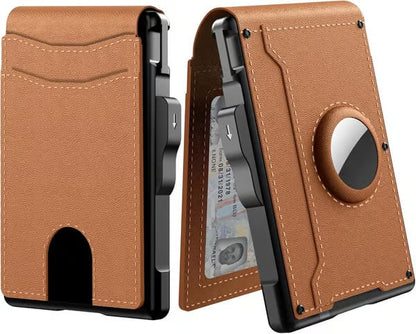 🔥Last Day Promotion 49% OFF--Men's Simple Bifold Wallet- with Pop Up Aluminum Case Money Clip Slim Leather Slots Credit Card Holder RFID Blocking Bifold Minimalist Wallet(🎁Perfect Gift)