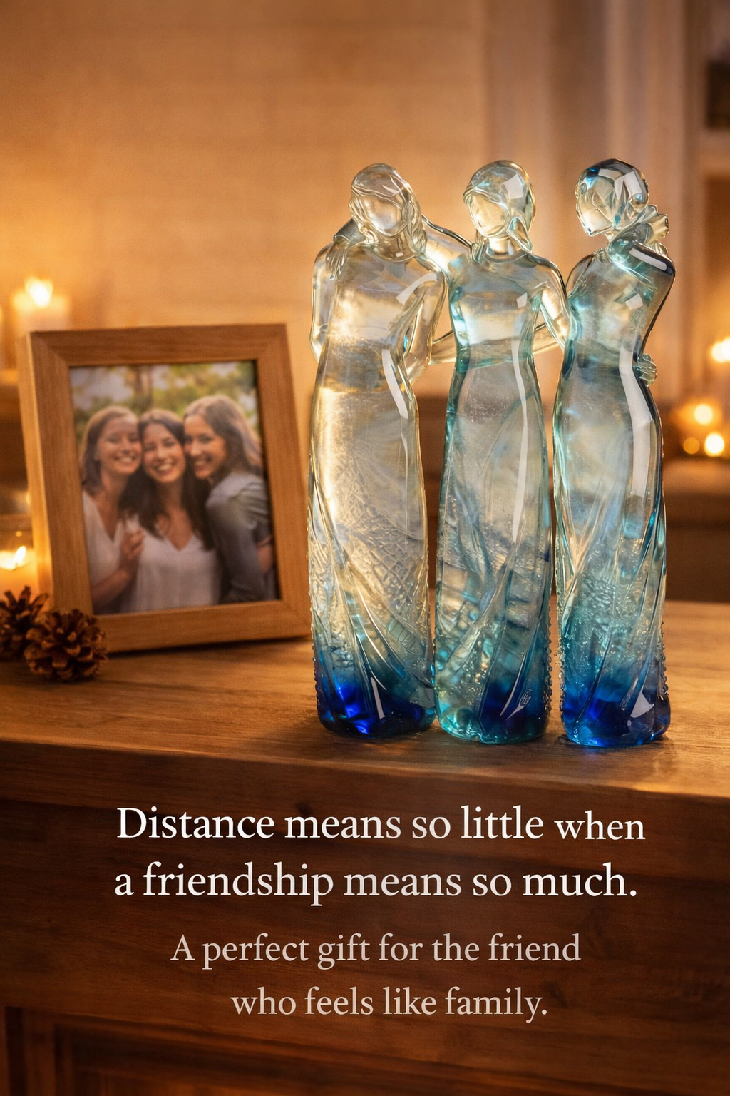 🔥Mother's Day Sale 49% Off🌊Sisters by My Side, Celebrates Friendships Three Sisters Sculpture
