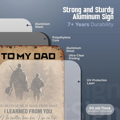 "To My Dad" Hanging Aluminium Metal Sign