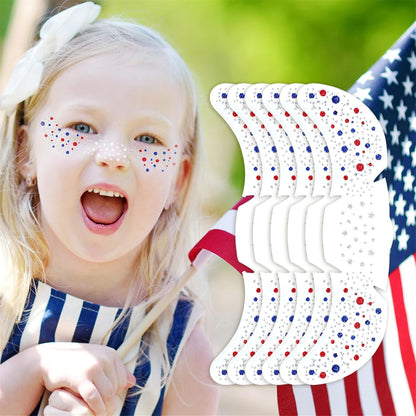 🎁LAST DAY 50% OFF-🦅4th of July ✨Patriotic Glitter Freckles Face Tattoo