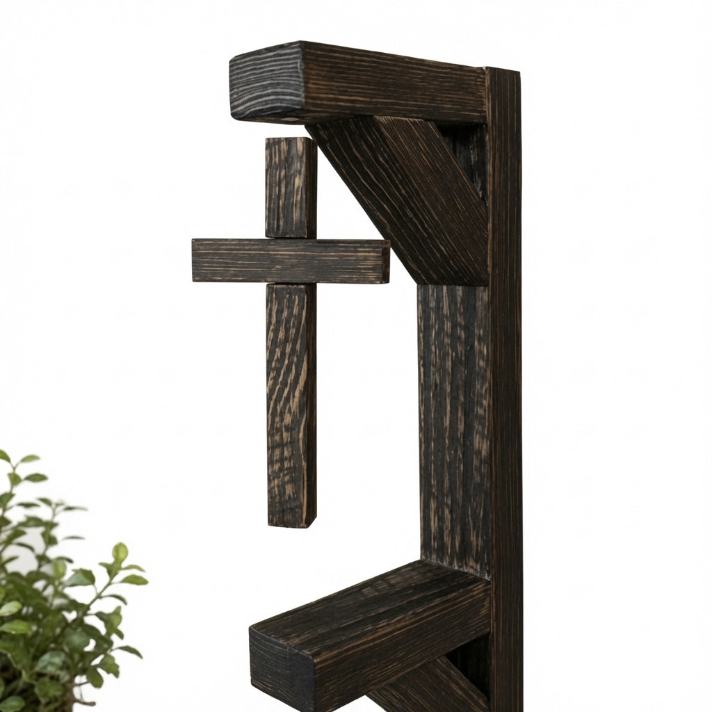 ✝️ Handmade Rural Christian Cross Wall Decoration