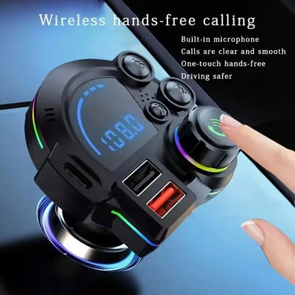 PD 30W Type-C Car Charger & Bluetooth 5.3 FM Transmitter
