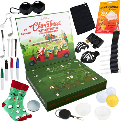 🎅 Early Christmas Sale🎅2026 Christmas Countdown Advent Calendar For Golfers With Socks Pop Socket
