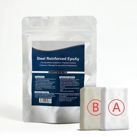 Steel Reinforced Epoxy Putty - Permanent Repair for Metal, Wood & Concrete