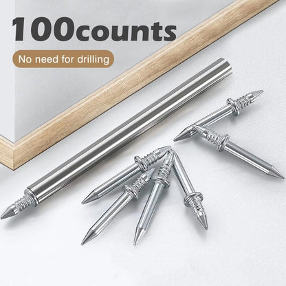 📌100 pieces of double-headed baseboard nails,seamless and traceless