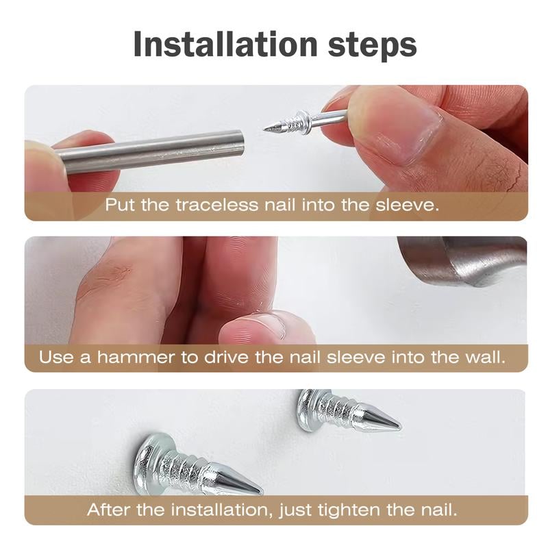 📌100 pieces of double-headed baseboard nails,seamless and traceless