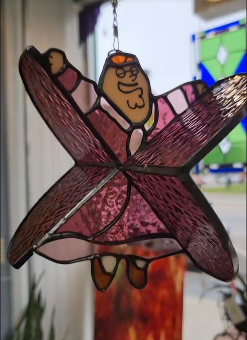 Handmade Stained Glass Peter Spinner 🌀🎨