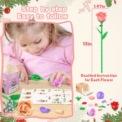 🌹2025-24 Days Flower Bouquet Christmas Countdown Advent Calendar