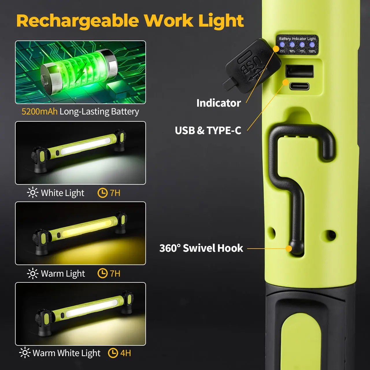 Under Hood Work Light Bar