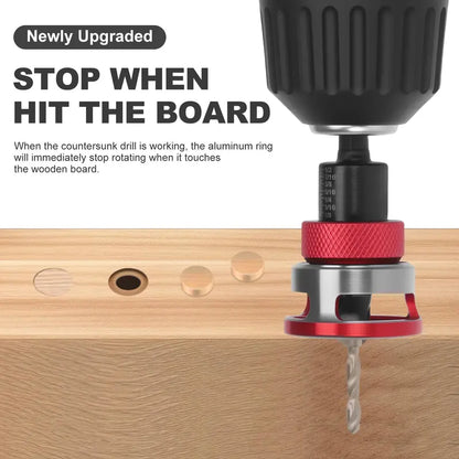 Countersink Drill Bit Set with Depth Stop 4PCS