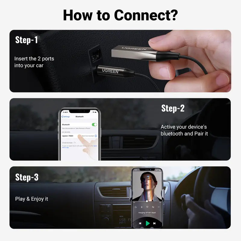 🏆2026 HOT SALE🏆50K+ SOLD-Aux to Bluetooth 6.0 Adapter Wireless Receiver