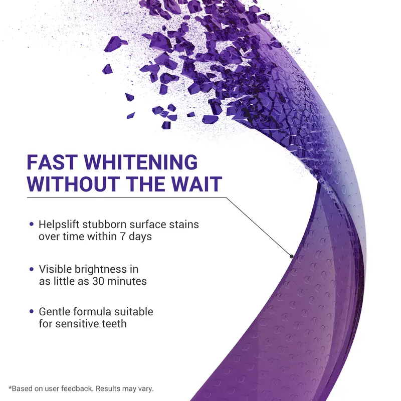DRDENT Purple Teeth Whitening Strips - 7/21 Whitening Sessions - Safe for Enamel - Non Sensitive Teeth Whitening - Peroxide-Free