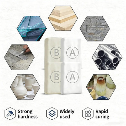 Steel Reinforced Epoxy Putty - Permanent Repair for Metal, Wood & Concrete