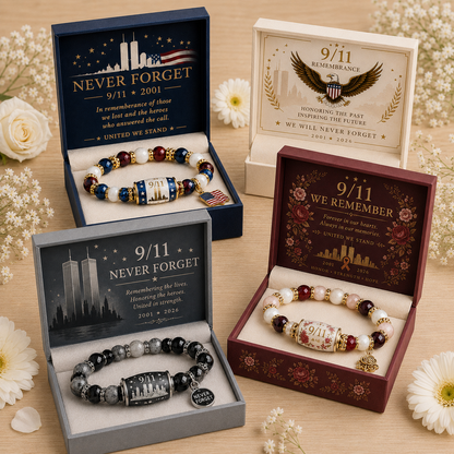 💖🎁9/11 Never Forget Commemorative Bracelet – 25th Anniversary Limited Edition