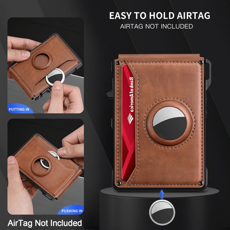 🏆#1 Bestselling🏆Men's Minimalist Bifold Wallet with AirTag Slot & RFID