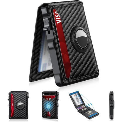 🏆#1 Bestselling🏆Men's Minimalist Bifold Wallet with AirTag Slot & RFID