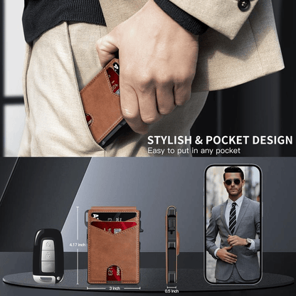 🏆#1 Bestselling🏆Men's Minimalist Bifold Wallet with AirTag Slot & RFID