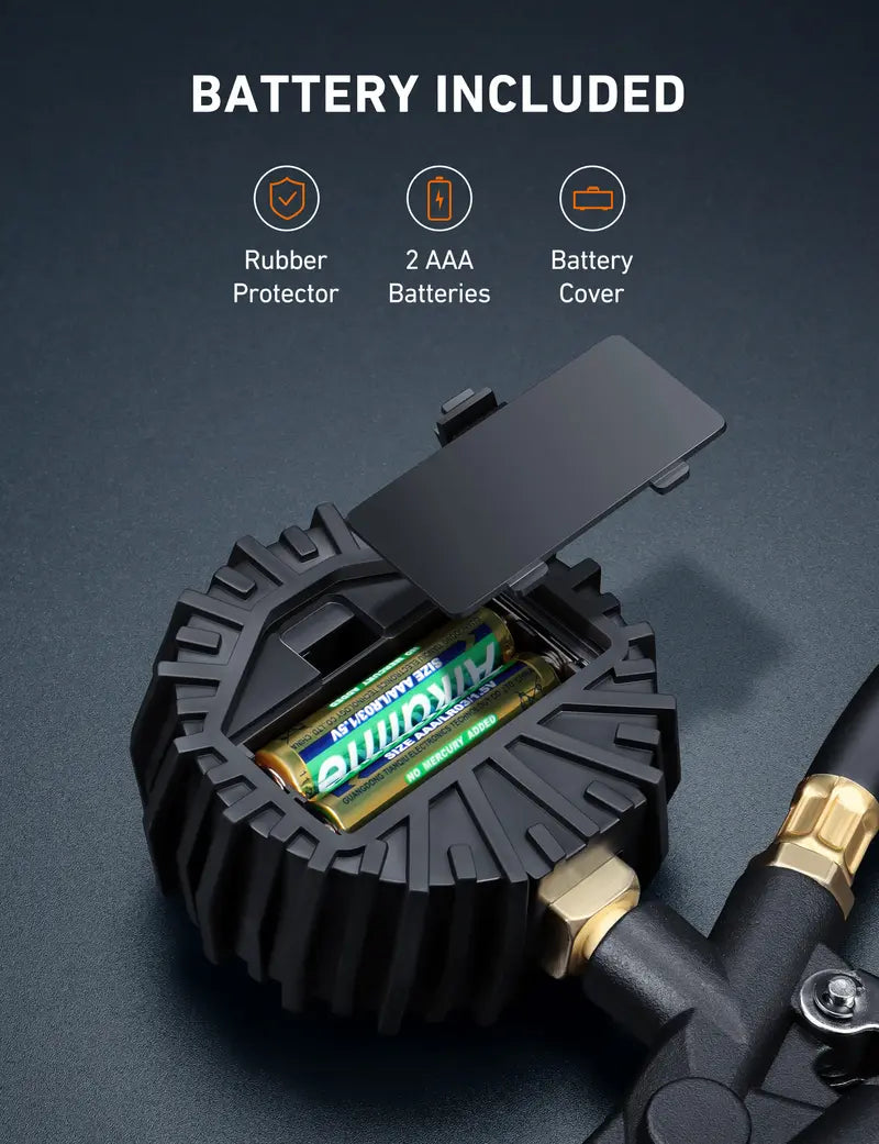 3-in-1 Tire Inflator & Gauge | Accurate 250 PSI Brass Air Compressor Tool