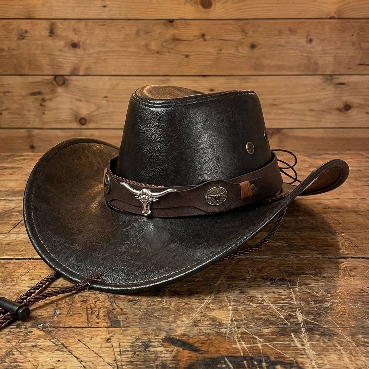 🔥Last Day 60% OFF - 🤠Daisy’s Premium Handcrafted Leather Cattleman Hat – Authentic Western Outback Style🌵