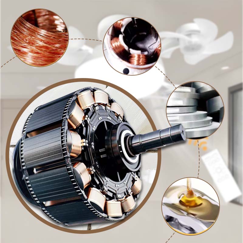 🌀 E27 Ceiling Fan Light | Silent LED with Remote
