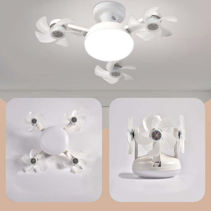 🌀 E27 Ceiling Fan Light | Silent LED with Remote