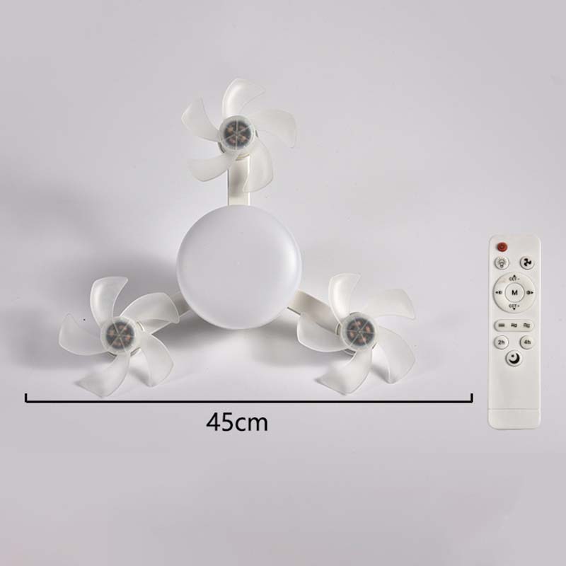 🌀 E27 Ceiling Fan Light | Silent LED with Remote