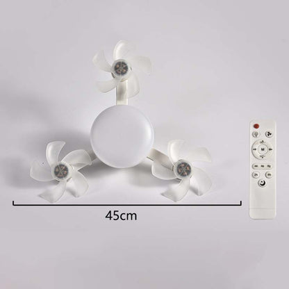 🌀 E27 Ceiling Fan Light | Silent LED with Remote