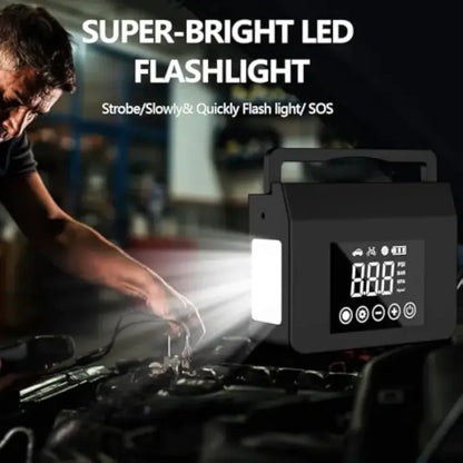 Portable Car Jump Starter with Air Compressor,4000A Car Battery Jump Starter (ALL Gas/7.0L Diesel) with 150PSI Tire Inflator, 12V Car Battery Jump Power,15000mAh Power Bank With LED Light